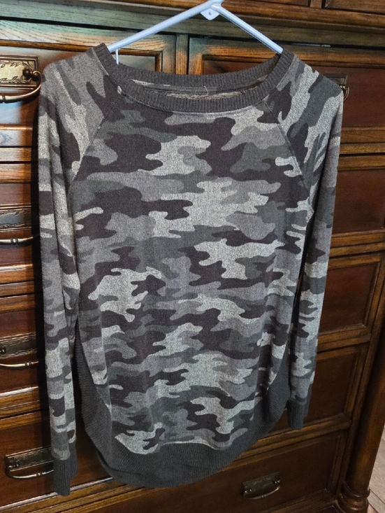 Maurices Sweaters - Maurices Women's Camouflage Sweater - Gray & Dark Gray
